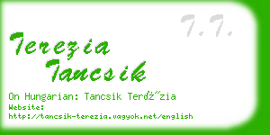 terezia tancsik business card